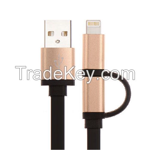 2 in 1 Lightning and Micro USB Data Charging Cable