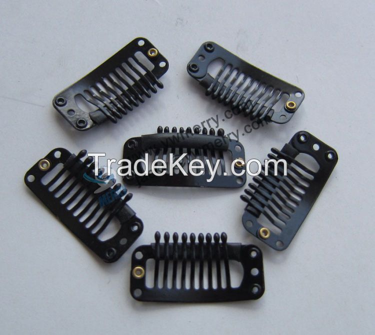 Clips for Human Hair Extensions Toupee Snap Clips with Silicone Hair Clips Clips for Making Wig