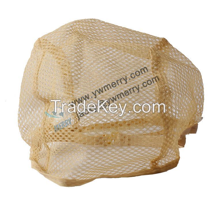 Breathable Wig Cap Hairnet Adjustable Nylon Weaving Mesh Wig Caps With Lace Straps For Making Wig