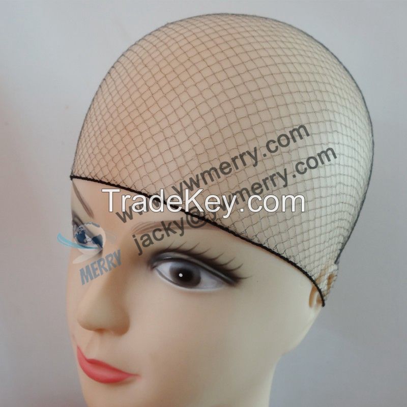 Top Quality Nylon Hair Net Star Dance Recital Buns / Hair Extension Weaving Cap Snood Brown Hairnets