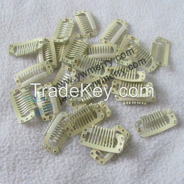 Clips for Human Hair Extensions Toupee Snap Clips with Silicone Hair Clips Clips for Making Wig