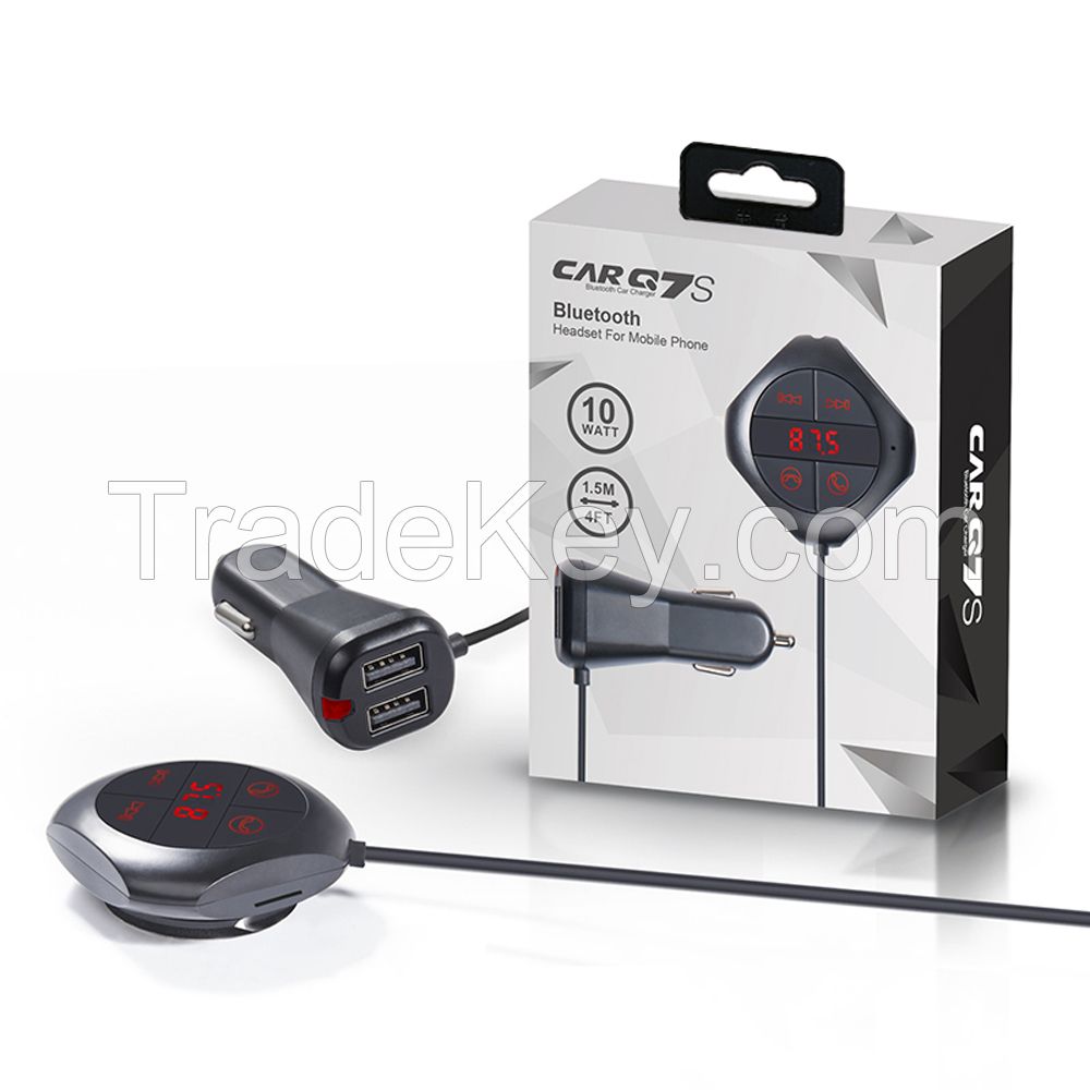 GXYKIT Car radio USB Charger bluetooth handsfree Q7S Car FM Transmitter T10 Bluetooth MP3 Player