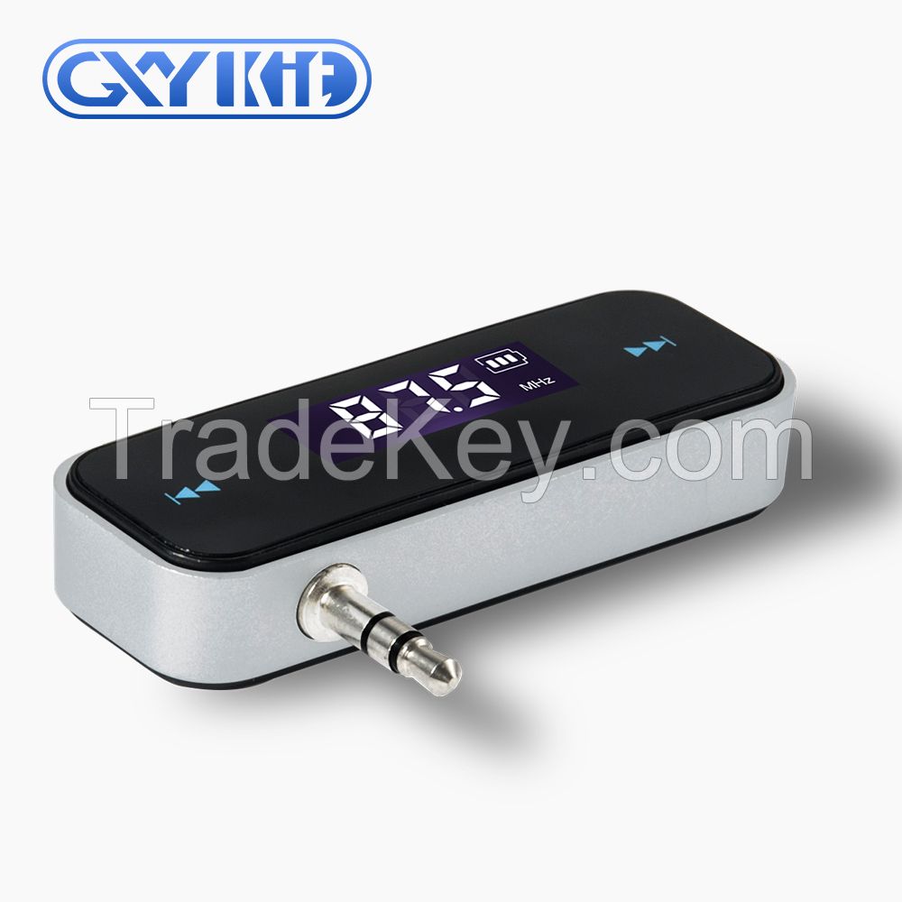 GXYKIT Car Audio 3.5mm jack FM radio transmitter F1 Car FM transmitter