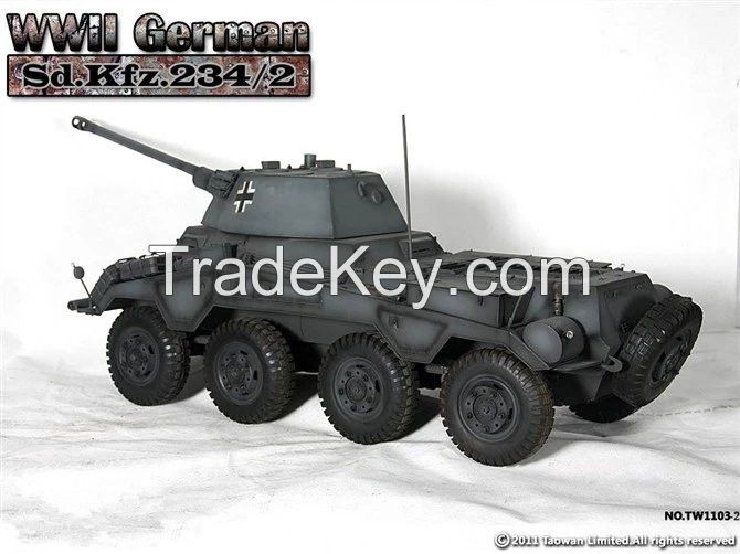 1:6 Scale rc model WWII German Sd.Kfz.234/2 tank handmade Metal Model