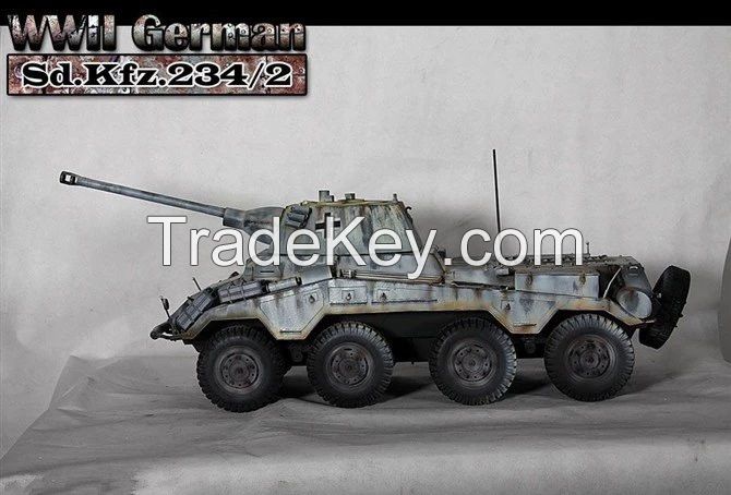 1:6 Scale rc model WWII German Sd.Kfz.234/2 tank handmade Metal Model