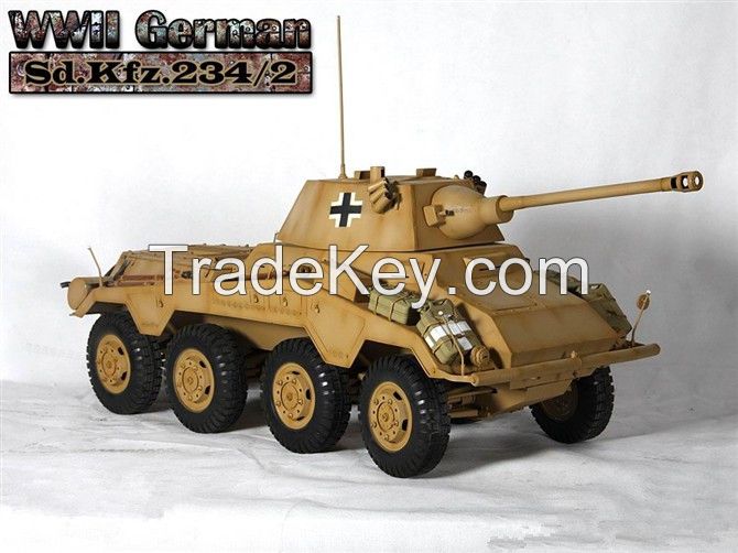 1:6 Scale rc model WWII German Sd.Kfz.234/2 tank handmade Metal Model