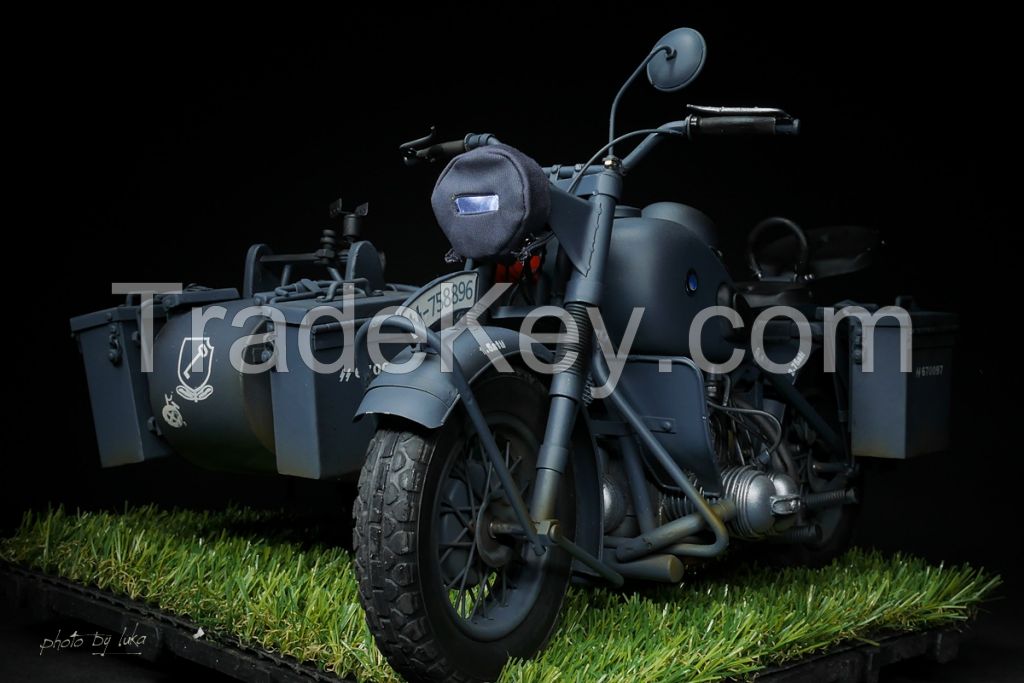 New eaxtoys 1:6 Scale rc model WWII German R75 Motorcycle Metal Model handmade Metal Model