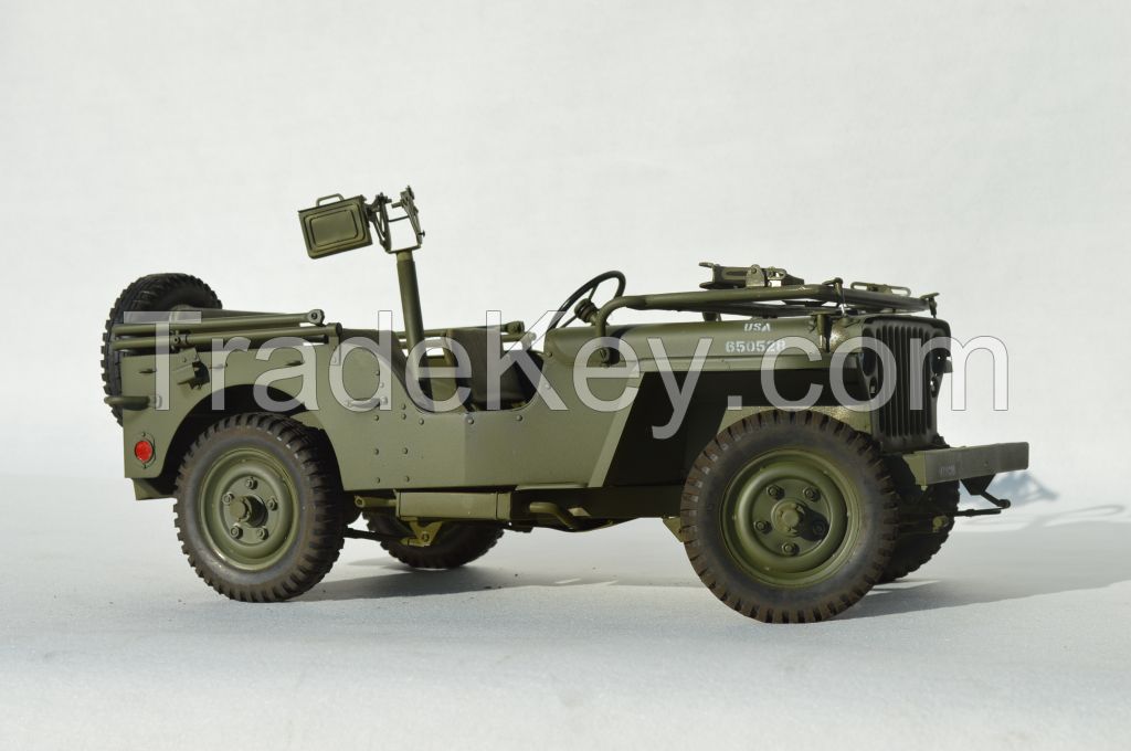 New eaxroys 1:6 Scale 1/4ton Utility Truck Willys MB jeep handmade Metal Model