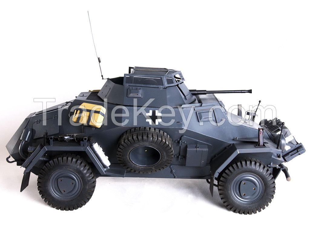 New eaxroys1:6 Scale rc model WWII German Armoured Cartank handmade Metal Model