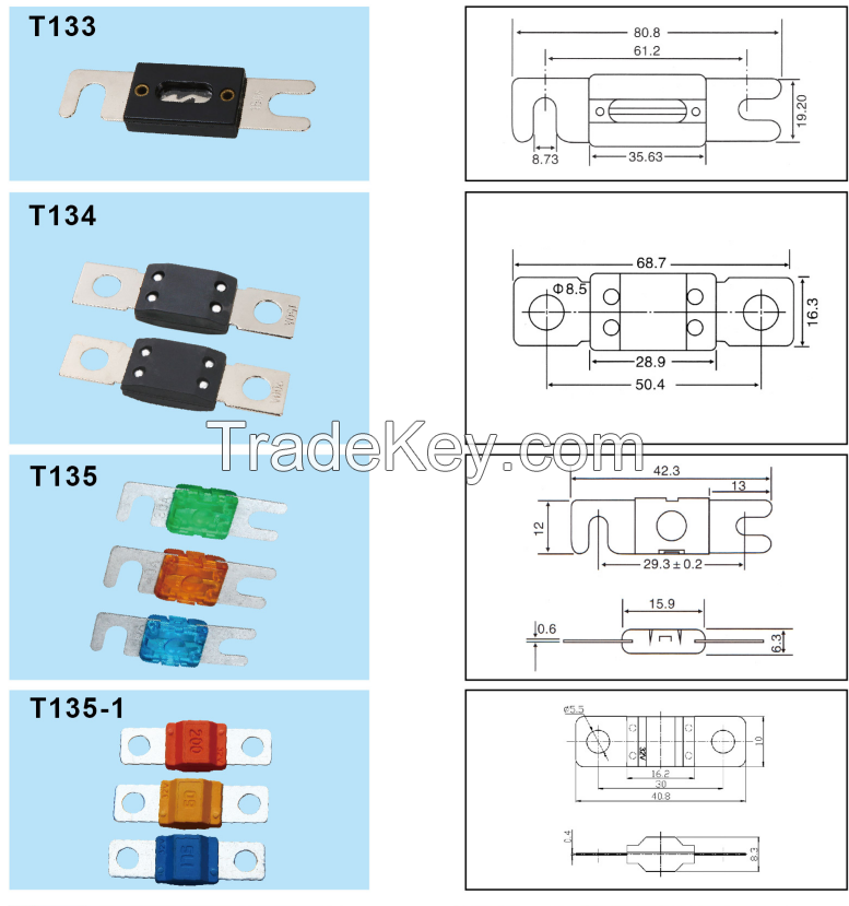 mini/standard/maxi auto blade fuse,glass tube fuse,fuse link 