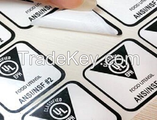 Custom High Quality Self-Adhesive UL Label