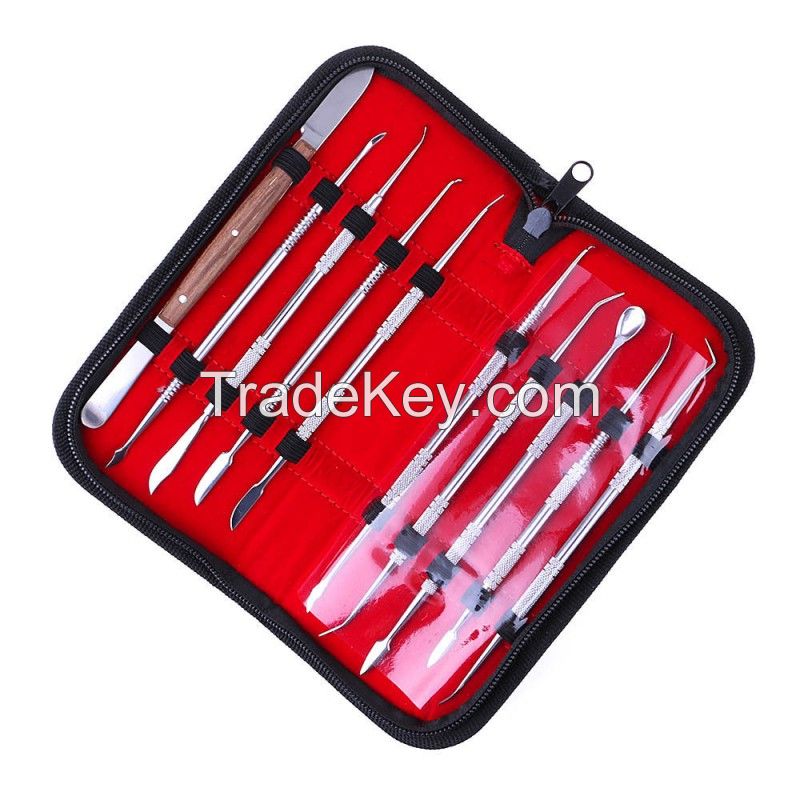 10 Pcs Set Dental Lab Equipment Wax Carving Tool