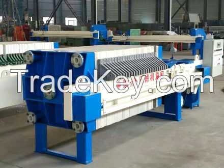 Recessed plate filter press