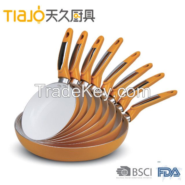 Non stick ceramic coating chinese aluminium FRY PAN with Bakelite handle