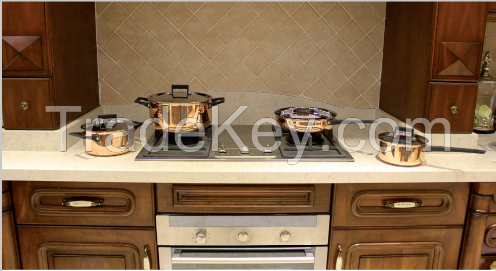 Tri-Ply Body Copper Cookware Set Kitchenware