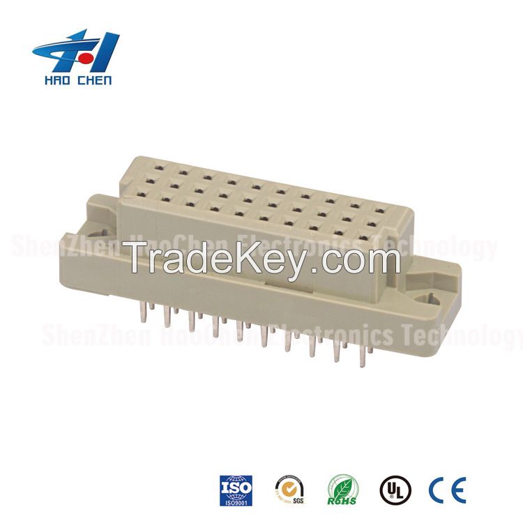 3 rows ph2.54mm DIN41612 Euro connectors female straight vertical 30P, 32P, 42P, 48P, 64P, 66P, 96P, 120P board to board connector