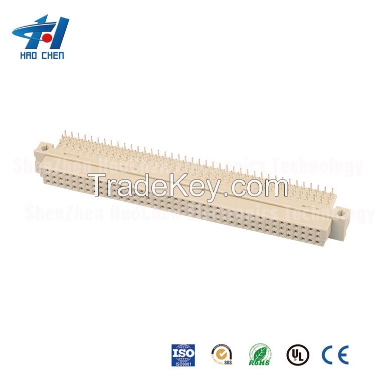 3 rows ph2.54mm DIN41612 Euro connectors female right angle 30P,32P,42P,48P,64P,66P,96P,120P board to board connector