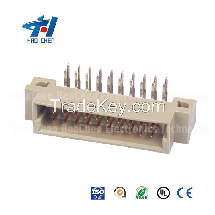 2 rows ph2.54mm DIN41612 Euro connectors male right angle 20P, 32P, 48P, 64P board to board connector