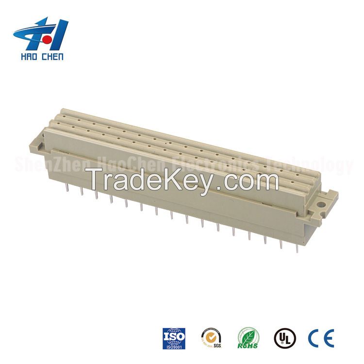 3 rows ph5.08mm DIN41612 Euro connectors 32PIN 48PIN high-current female straight&male right angle