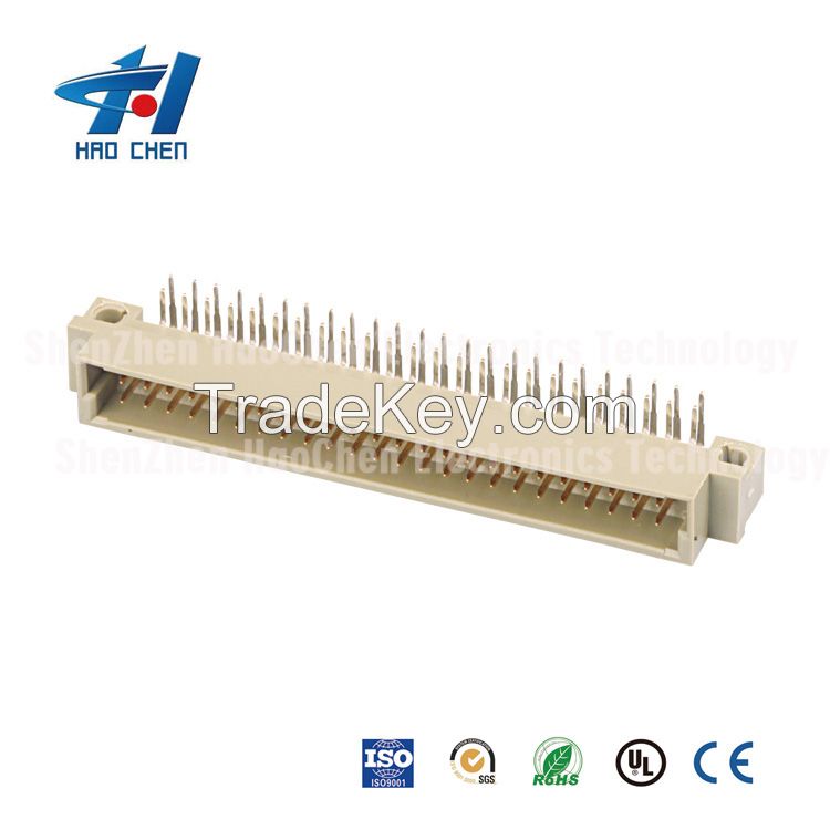 2 rows ph2.54mm DIN41612 Euro connectors male right angle 20P, 32P, 48P, 64P board to board connector