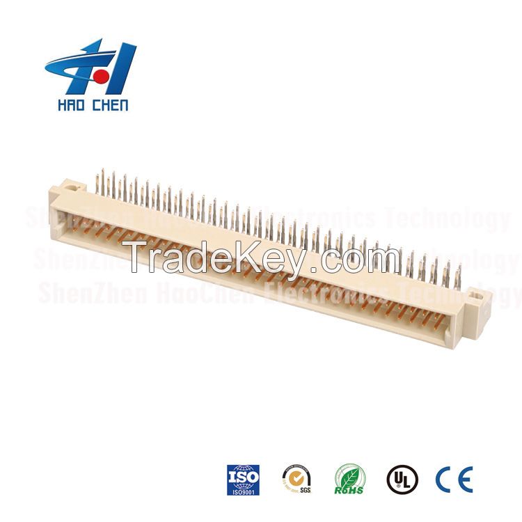 2 rows ph2.54mm DIN41612 Euro connectors male right angle 20P, 32P, 48P, 64P board to board connector