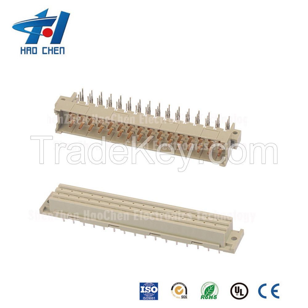 2 rows ph5.08mm DIN41612 Euro connectors 15PIN high-current female straight&male right angle