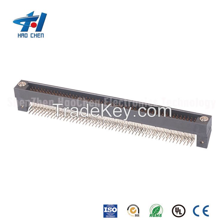 3 rows ph2.54mm DIN41612 Euro connectors male right angle 30P,32P,42P,48P,64P,66P,96P,120P board to board connector