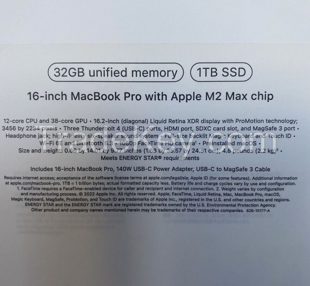 2023 Apple Mac Book Pro 16Inch - M2 Max 38core GPU 32GB RAM - 1TB SSD