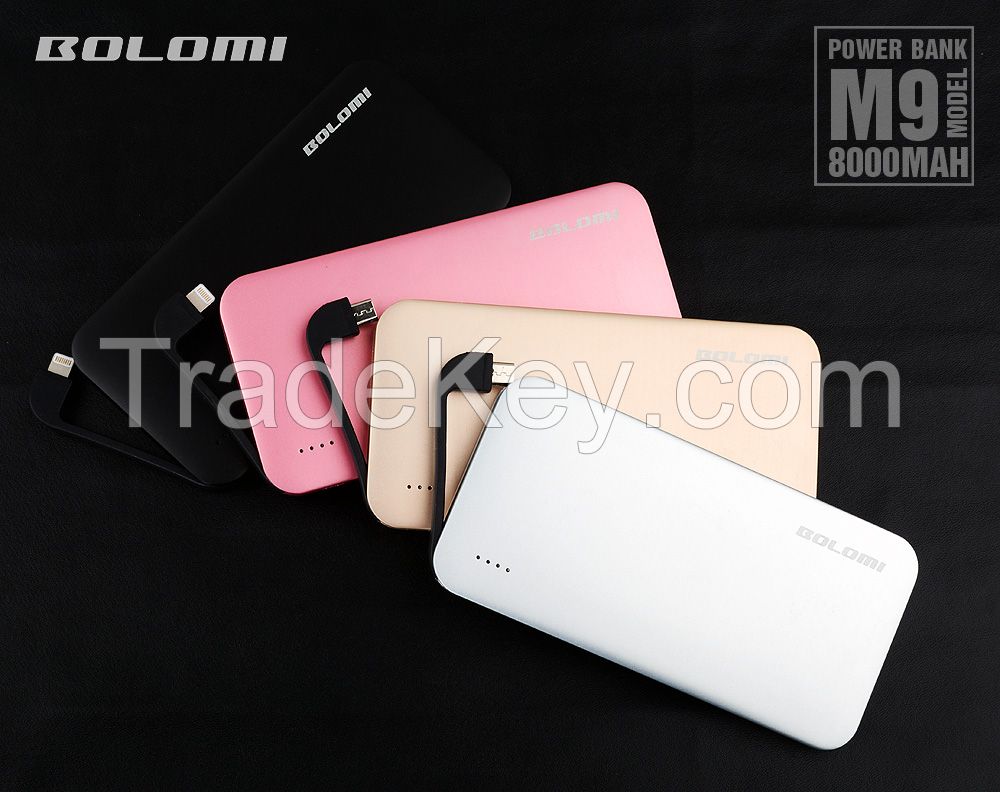 Aluminum alloy menu power bank external battery pack original power with micro USB interface