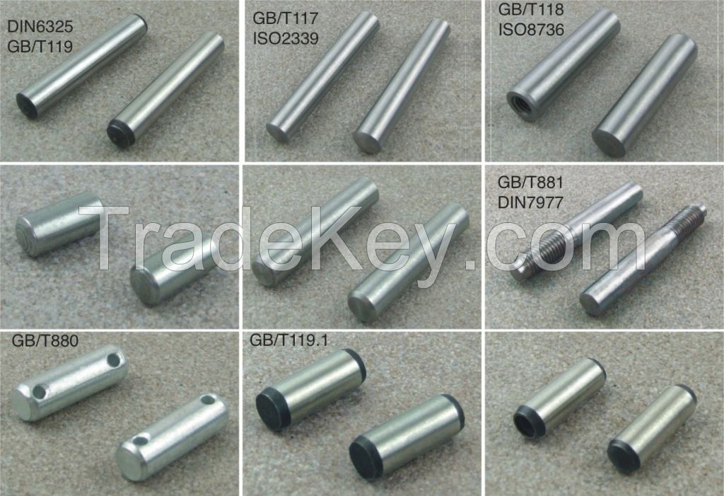 dowel parallel pins DIN6325/GB119, taper pins DIN7978, DIN7977, DIN7979, DIN1444