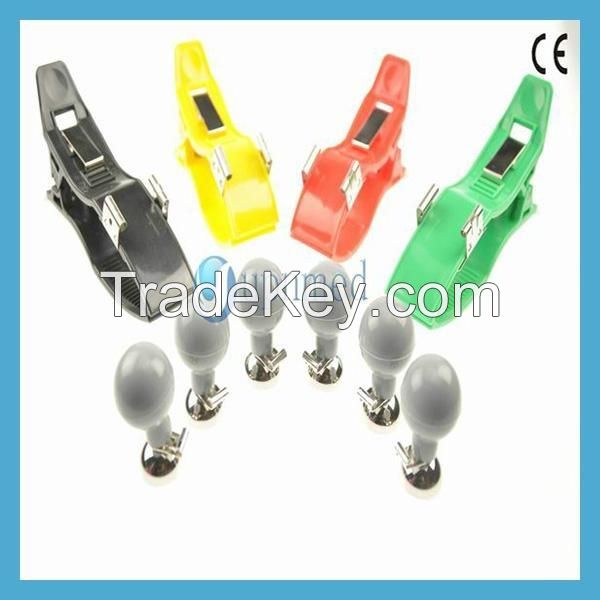 Limb Clamp And Suction ECG Electrodes Bulb