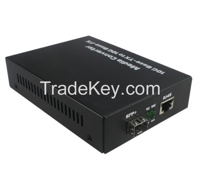 1 Piece 10/100/1000Mbps Fiber Optic Media Converter 10 Gigabit SFP port