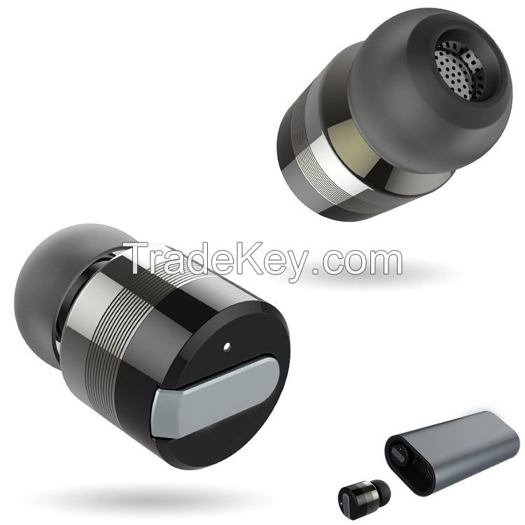 Smallest Mini Bluetooth Headset, CVC Noise Reduction, Lightweight, with Power Bank