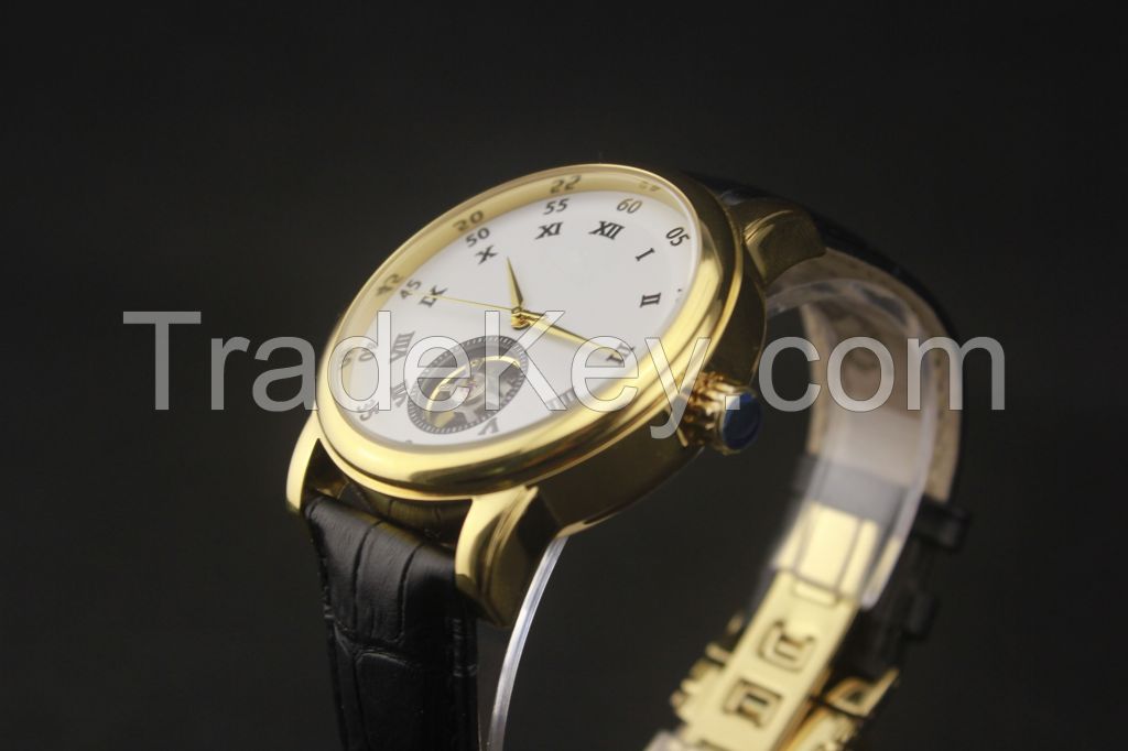 New model china Leather Band stylish mechanical watch