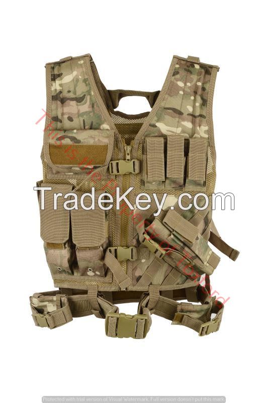 Airsoft-TACTICAL-VEST-MTP-Combat-Assault-Army-Molle-Attachment-Rig-MAG-Pouches Airsoft-TACTICAL-VEST-MTP-Combat-Assault-Army-M