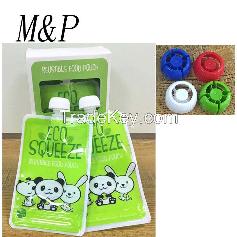 baby soft food spout pouch feeding bottle