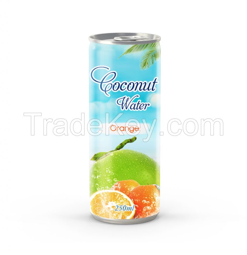 Wana Coconut Water Drink with Fruit Flavor in 250ml Alu Can