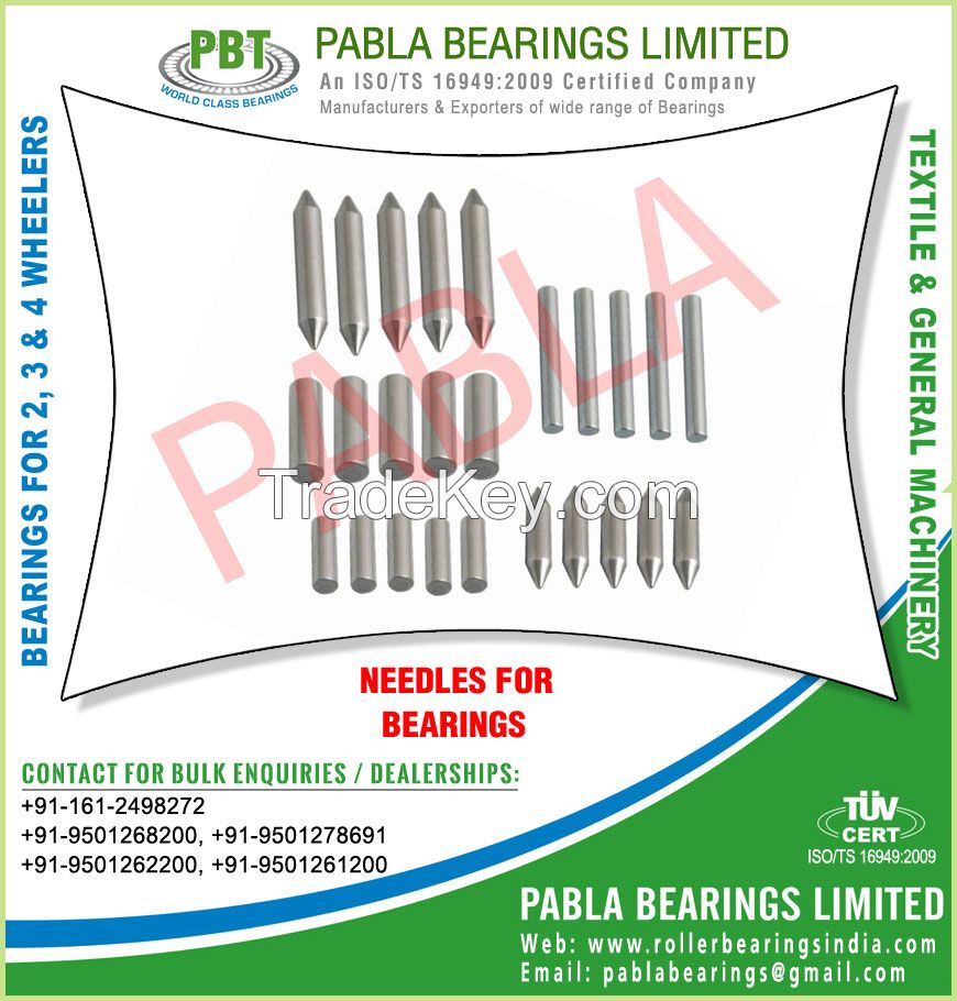needles for needle roller bearings manufacturers in India