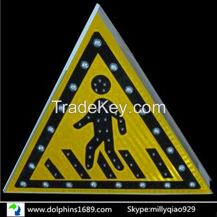 Solar traffic sign  square    