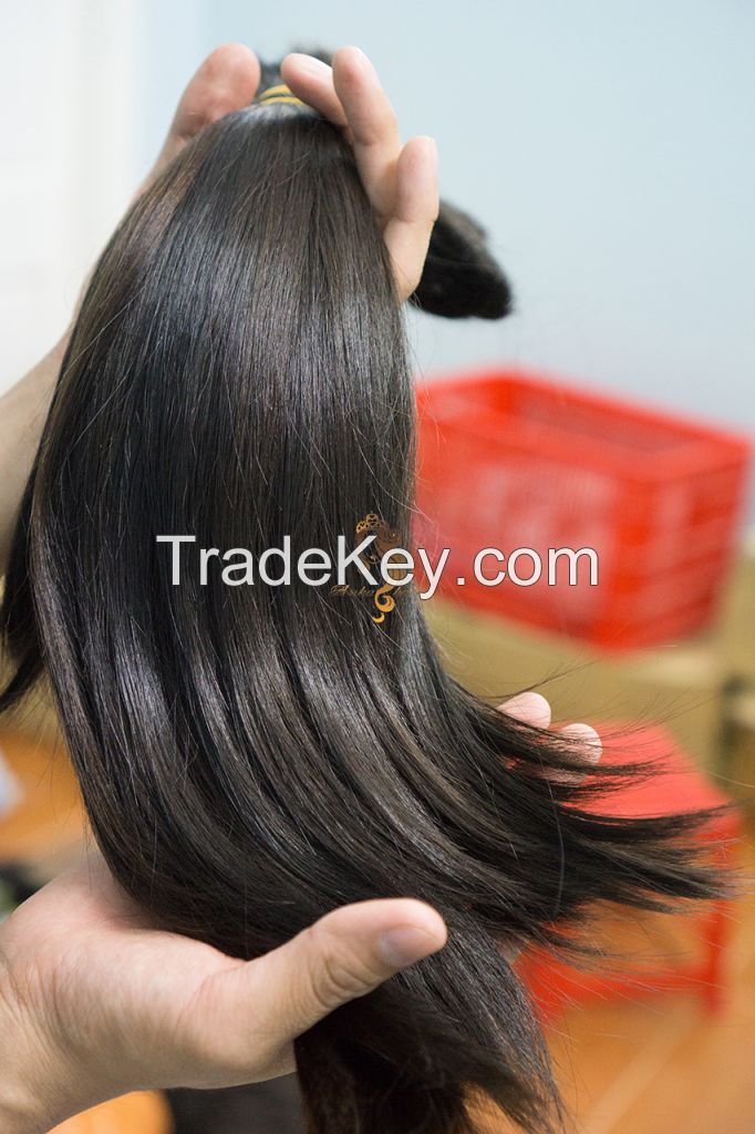 Single Drawn Bulk Hair_65cm_Wavy_Natural Virgin Brazilian Hair