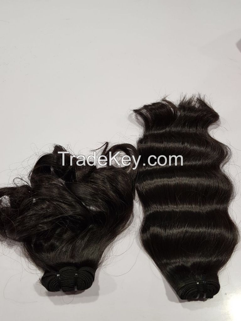 Single Drawn Machine Weft Hair_80cm_Wavy_Natural Virgin Brazilian Hair