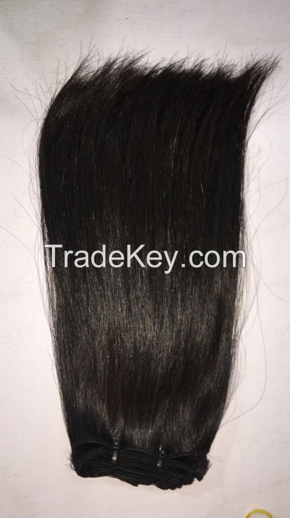 Single Drawn Machine Weft Hair_70cm_Straight_Natural Virgin Brazilian Human Hair