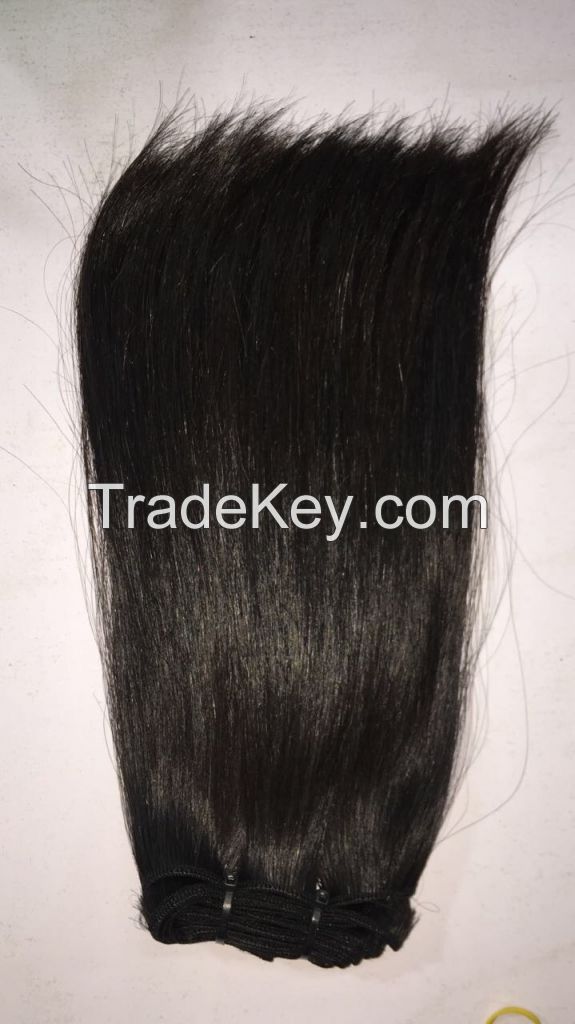 Single Drawn Machine Weft Hair_Natural Virgin Brazilian Human Hair_Discount 10-20$/kg in September