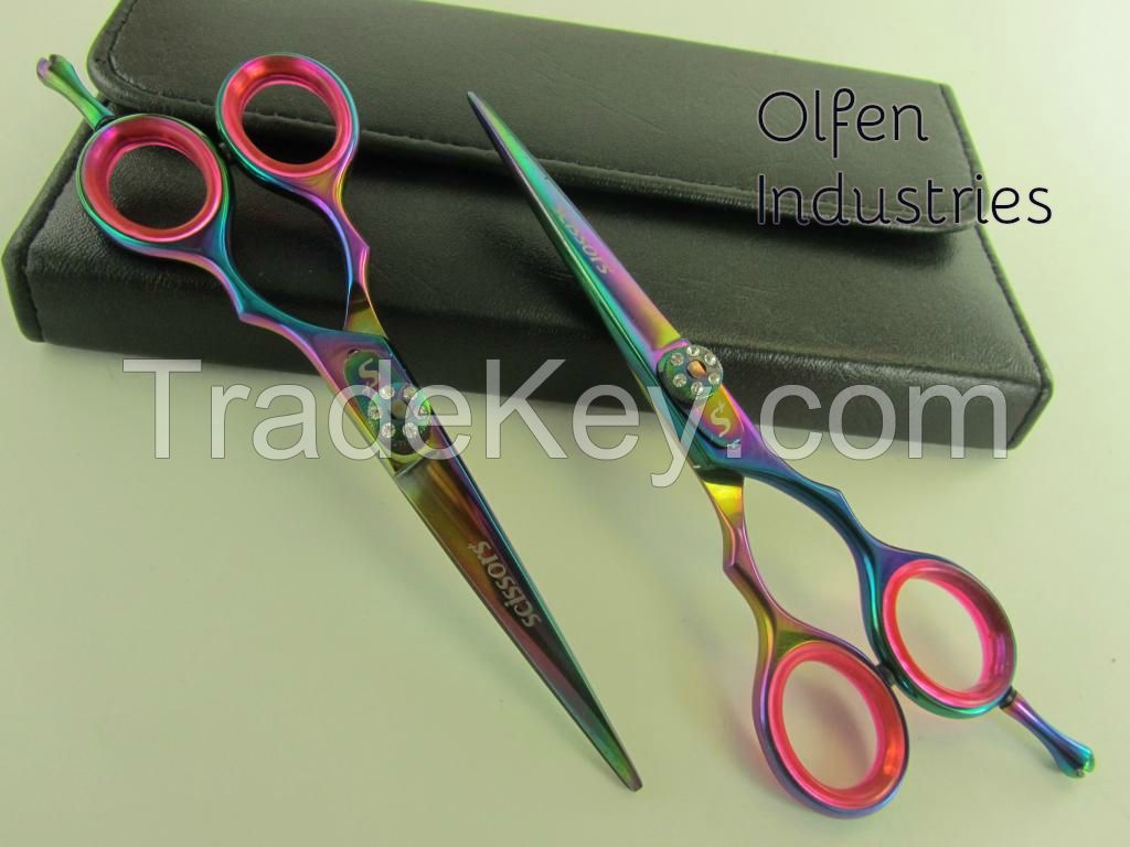 Japanese Steel Scissors set  salon scissors razor edge scissors