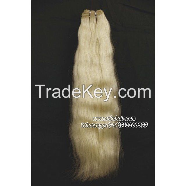 Tangle free! Hot selling and cheap 100% human blonde brazilian hair weft weaving