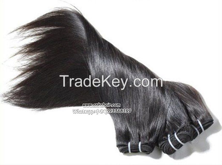 Factory price top quality 6a grade virgin hair loose straight brazilian hair machine weft