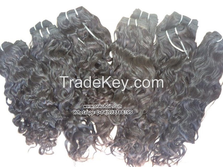 Brazilian hair shedding free human hair curly machine wefts curly hair remy 