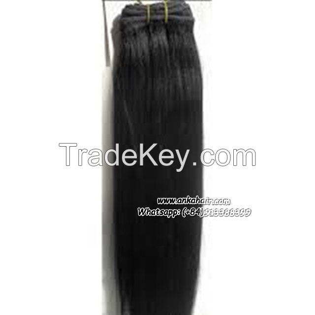 Straight Machine Weft Human Hair 100% Natural Virgin Wholesale Brasilian Hair Remy Hair