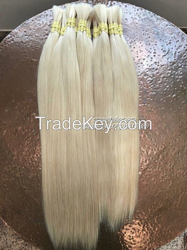 High Quality Bleach Blonde Human Hair Color #613 #60 Brazilian Hair Extensions