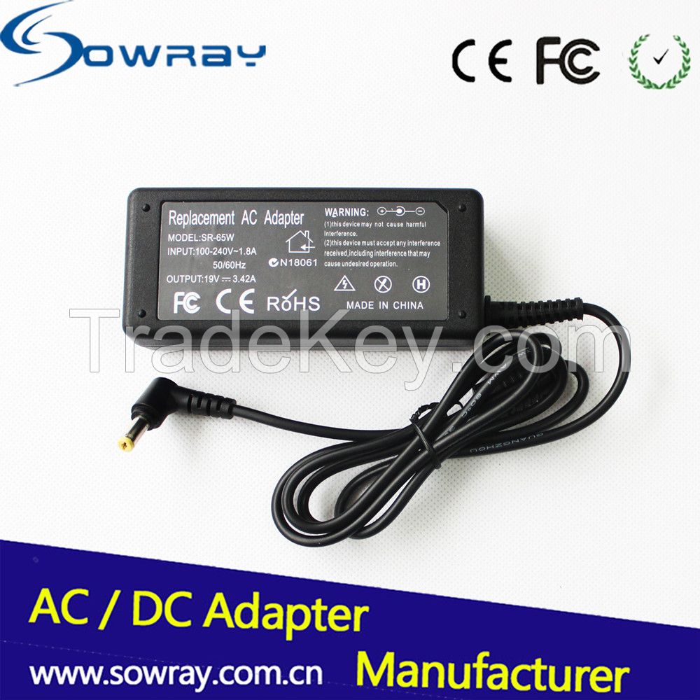 high quality laptop adapter for Acer 65W 19V 3.42A 5.5*1.7mm